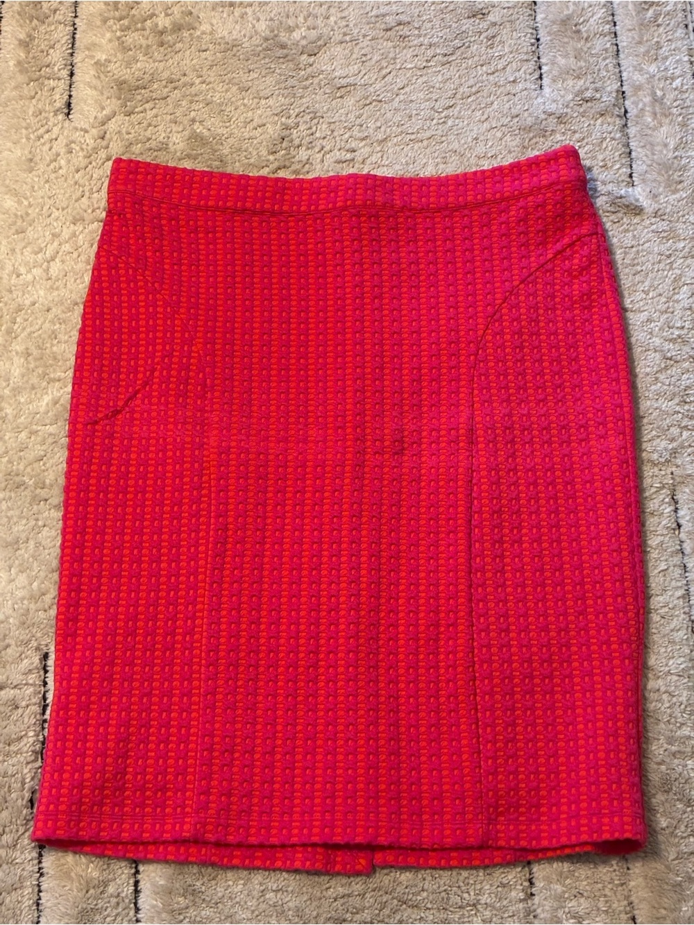 Anthropologie Maeve Pink Textured Pencil Skirt with Subtle Pattern